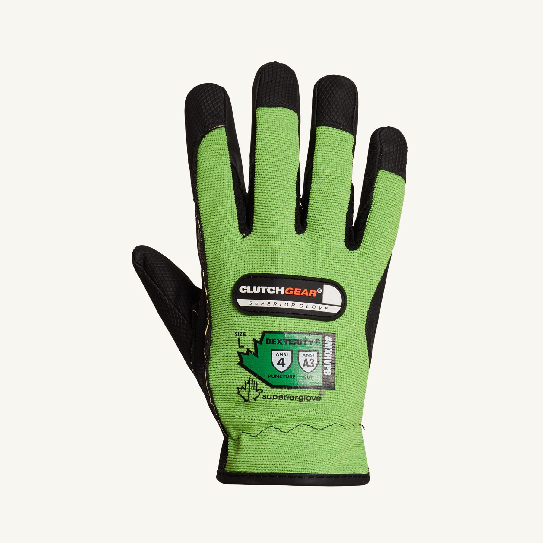 #MXHVPB Superior Glove® Clutch Gear® Hi-Viz Mechanics Gloves w/ Punkban™